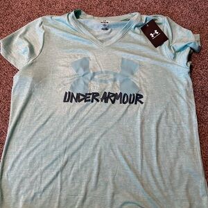 Under armor  Light Blue V-Neck active T-Shirt